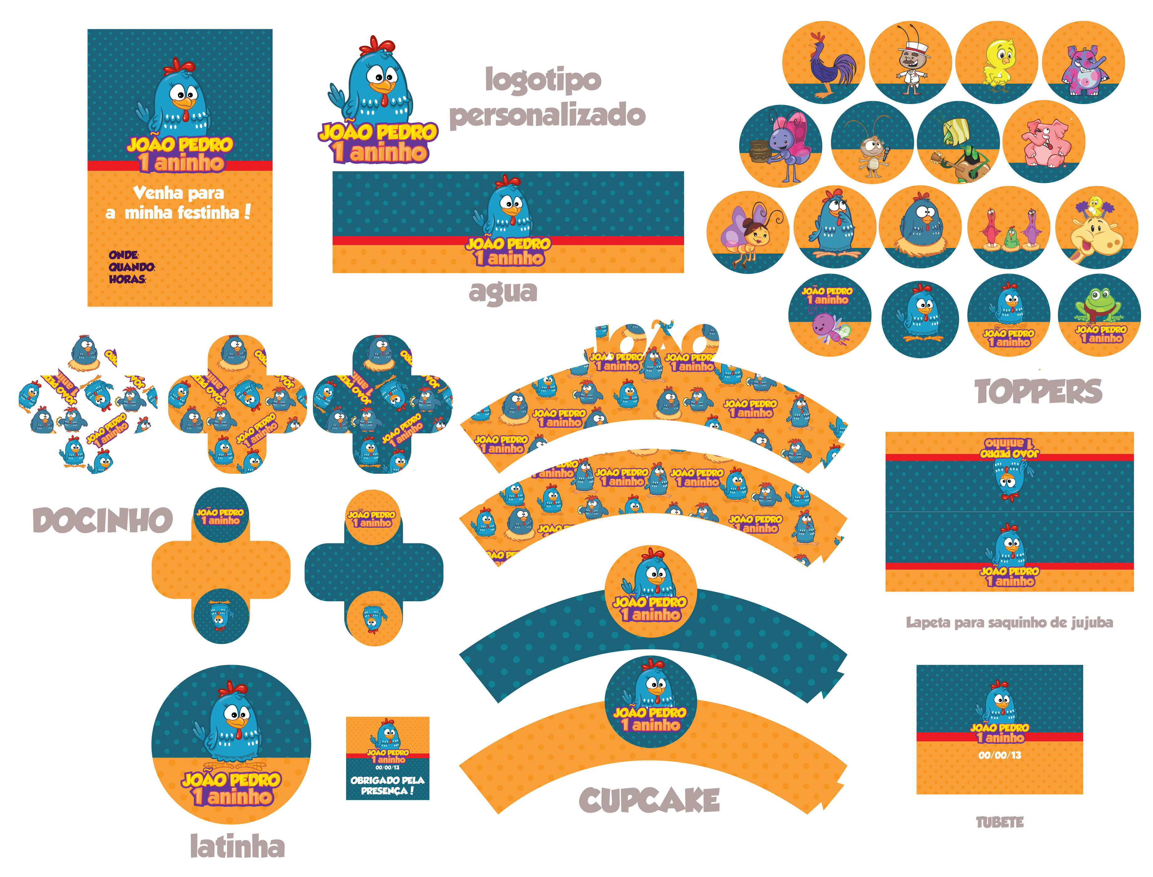 kit festa galinha pintadinha cereja mimos cia elo7 kit festa galinha pintadinha cereja mimos cia elo7