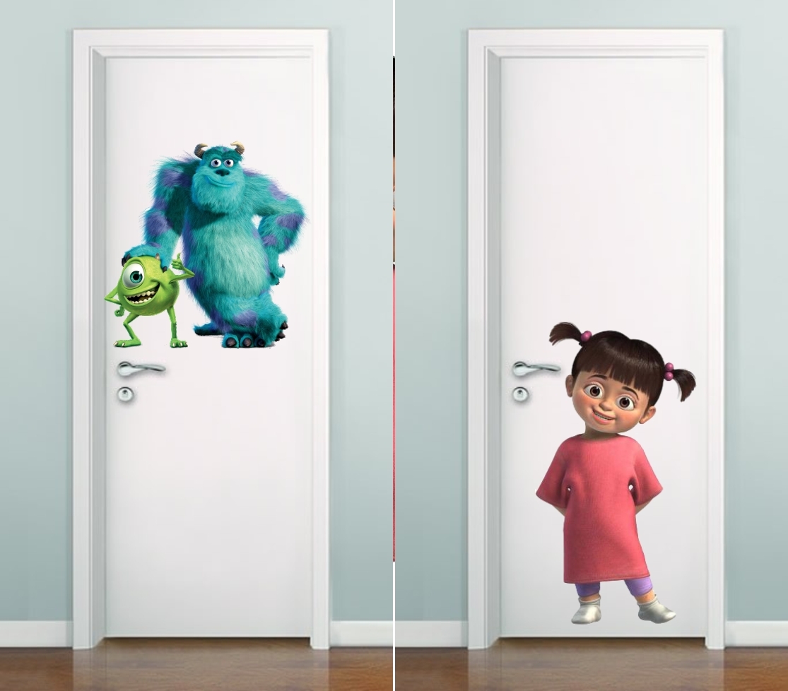 Adesivo de porta Monstros S A Casa Art& Design Elo7 Artesanato Para Vender Passo A Passo ~ Adesivo de porta Monstros S A Casa Art& Design Elo7