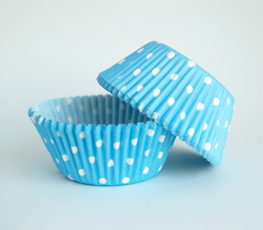 Forminhas Para Cupcake Poa Azul 75 Und No Elo7 Polka Dot