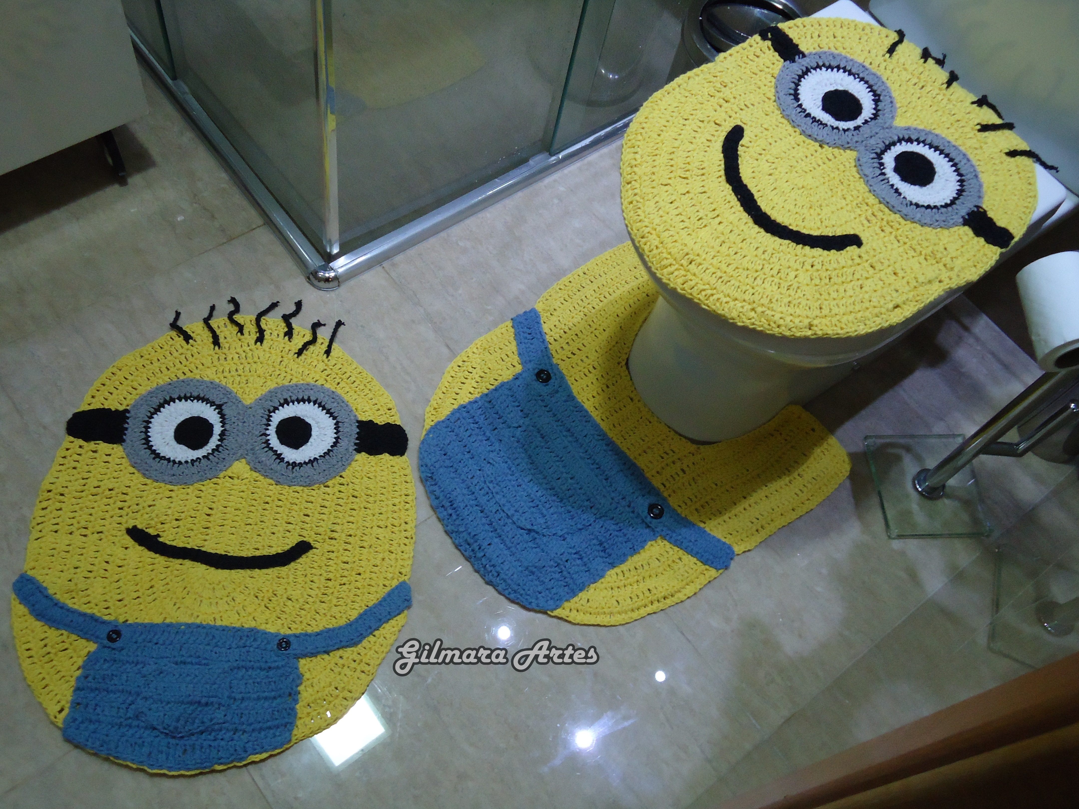 Jogo De Banheiro Minions Bnh No Elo Gilmara Artes Em Croche Ba Jogo De Banheiro Minions Bnh No Elo Gilmara Artes Em Croche Ba
