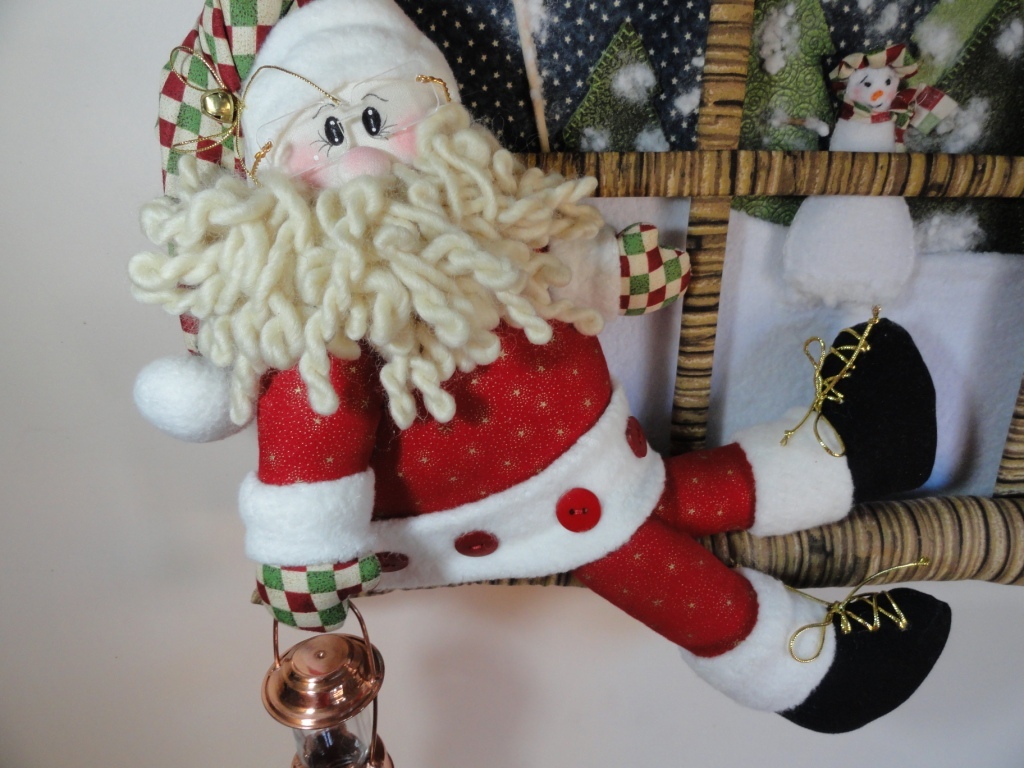 Enfeite de porta Papai Noel na janela Magiarte Enfeite De Janela ~ Enfeite de porta Papai Noel na janela Magiarte
