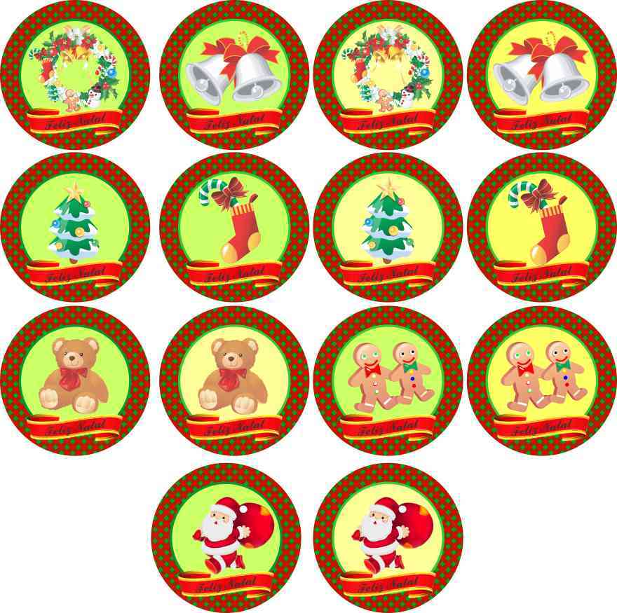 Natal 15 Adesivos Marga Brindes Elo7 Adesivo De Parede Londrina ~ Natal 15 Adesivos Marga Brindes Elo7