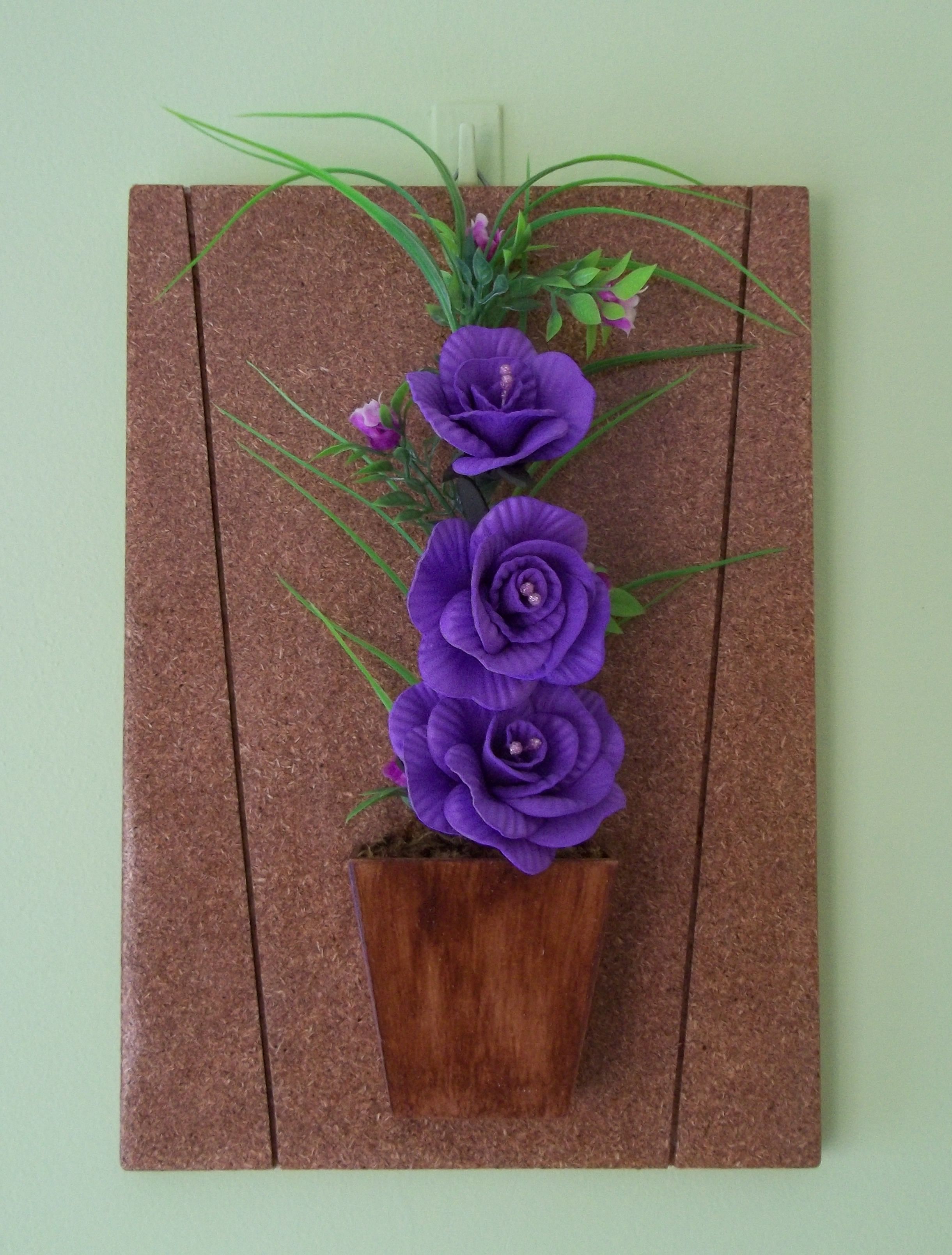 Quadro com Arranjo de Flores em Eva Idéias e Cores Decor Adesivos De Boteco Para Personalizar ~ Quadro com Arranjo de Flores em Eva Idéias e Cores Decor