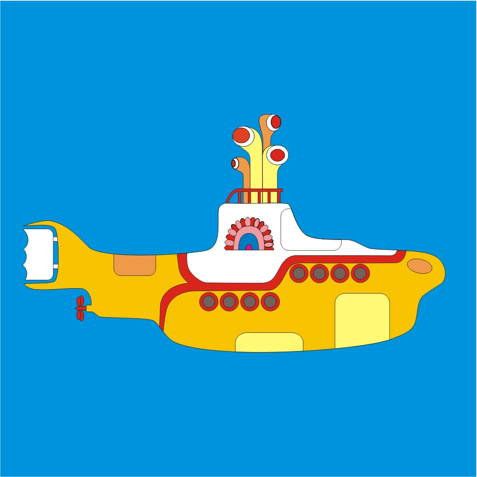 Adesivo Yellow Submarine DECOROU ADESIVOS DECORATIVOS Elo7 Aparador De Inox Para Cozinha ~ Adesivo Yellow Submarine DECOROU ADESIVOS DECORATIVOS Elo7