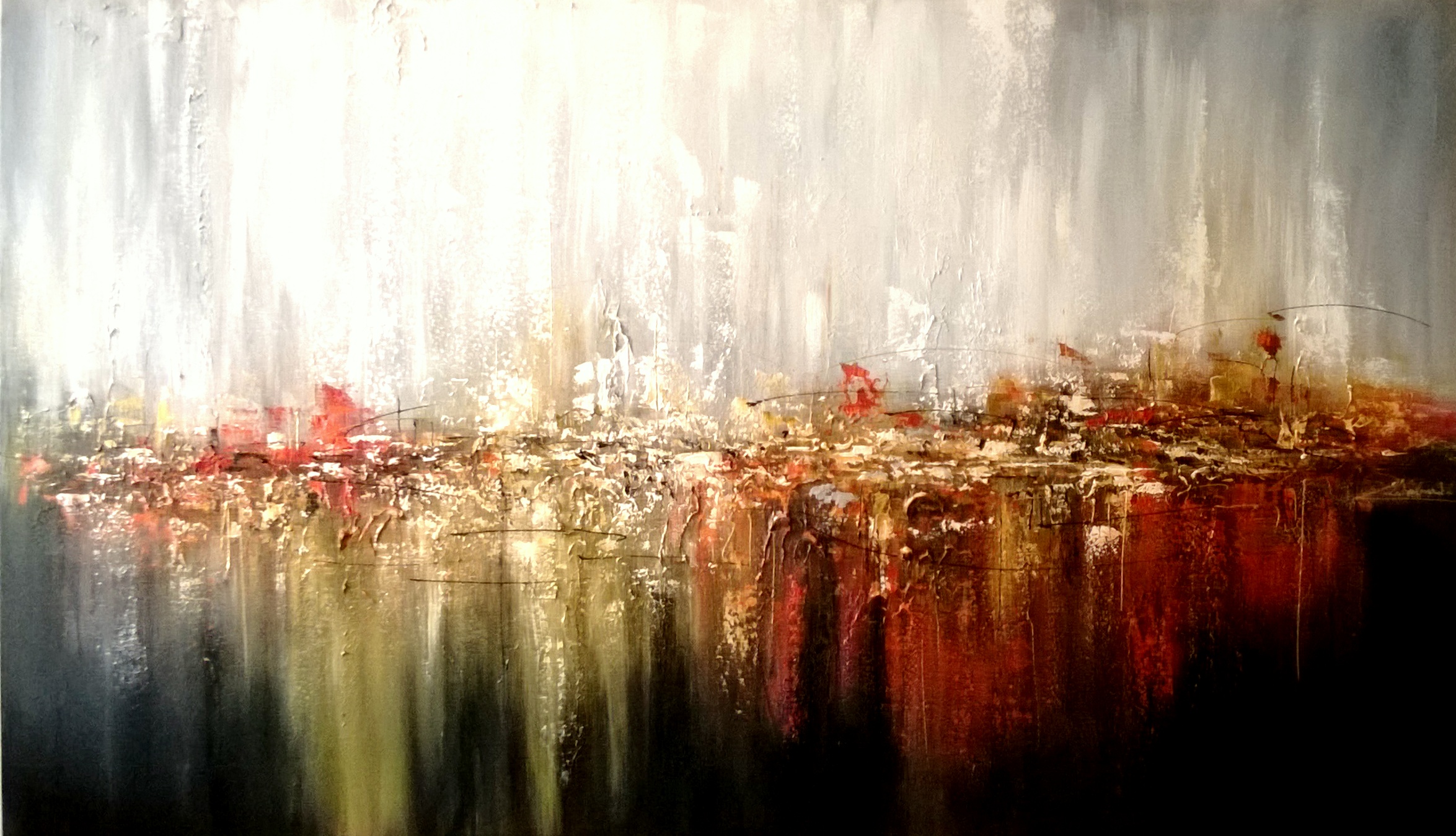 Telas em oleo abstrato
