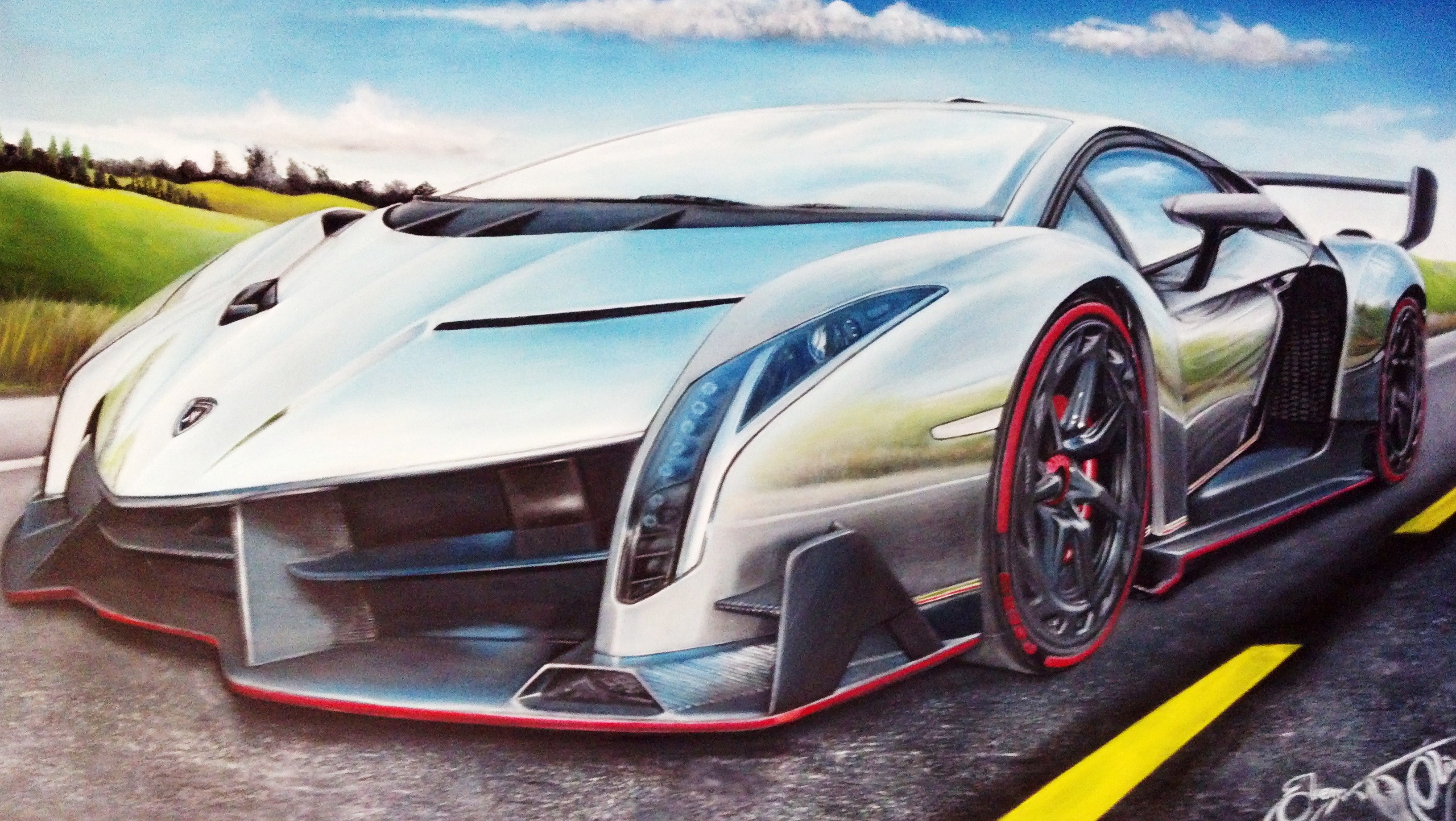 lamborghini veneno em óleo sobre tela no elo7 eliezer t de