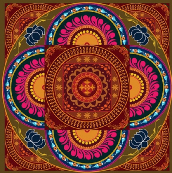 Mandala Tecido Adesivo Marrom 20 x 20 Crie Casa Decoracao Elo7 Artesanato Tecido Patchwork ~ Mandala Tecido Adesivo Marrom 20 x 20 Crie Casa Decoracao Elo7