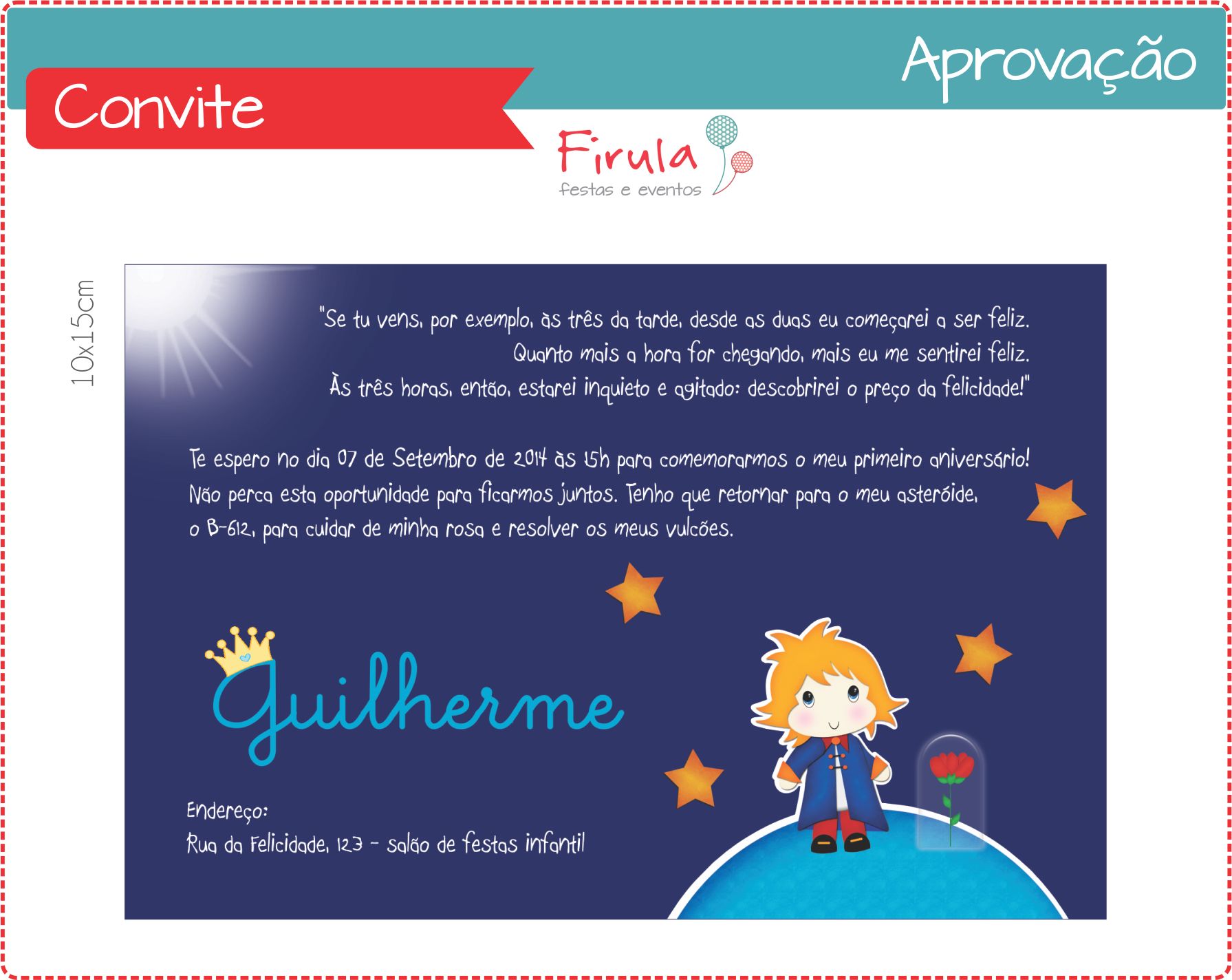 Convite Digital Pequeno Príncipe | Firula Festas | Elo7
