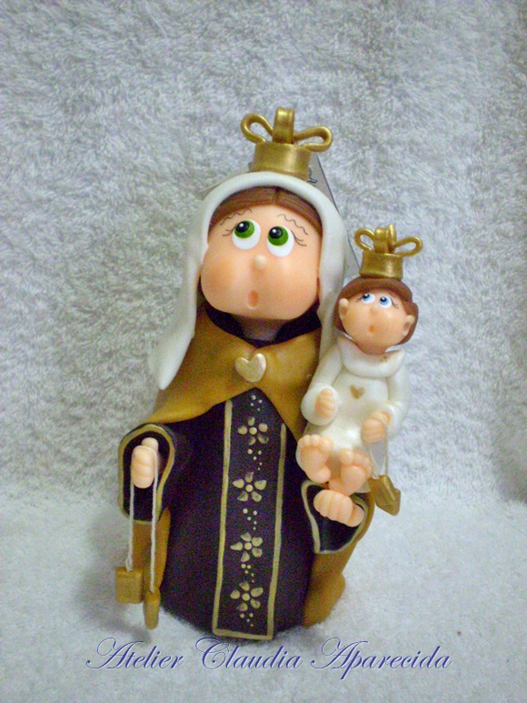 Nossa Senhora do Carmo 17 cm altura Atelier Claudia Aparecida Elo7 Armario Sala De Tv ~ Nossa Senhora do Carmo 17 cm altura Atelier Claudia Aparecida Elo7