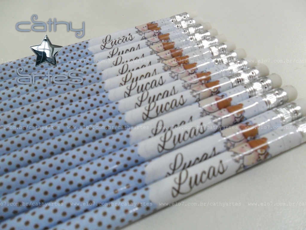 LÁPIS PERSONALIZADO BEB u00ca MENINO CATHY ARTES Elo7 Aparador De Aliança Rommanel Mercado Livre ~ LÁPIS PERSONALIZADO BEB u00ca MENINO CATHY ARTES Elo7