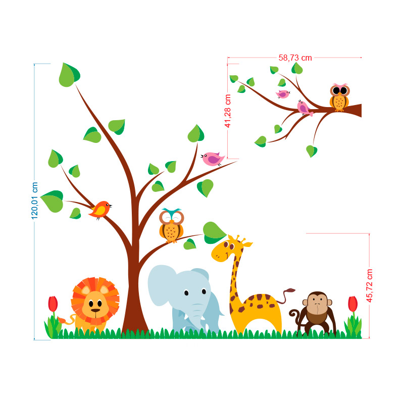 Adesivo Infantil Safari SFR 13 VINIKO LOJA Elo7 Adesivo Safari ~ Adesivo Infantil Safari SFR 13 VINIKO LOJA Elo7