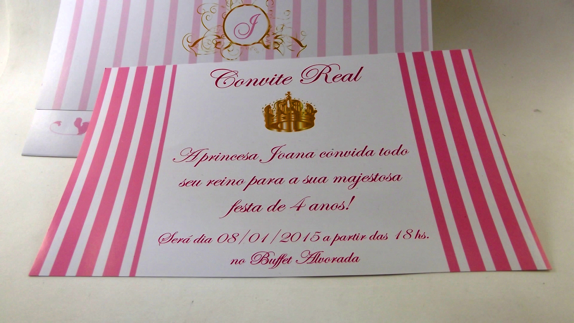 convite de aniversario modelo real princesas