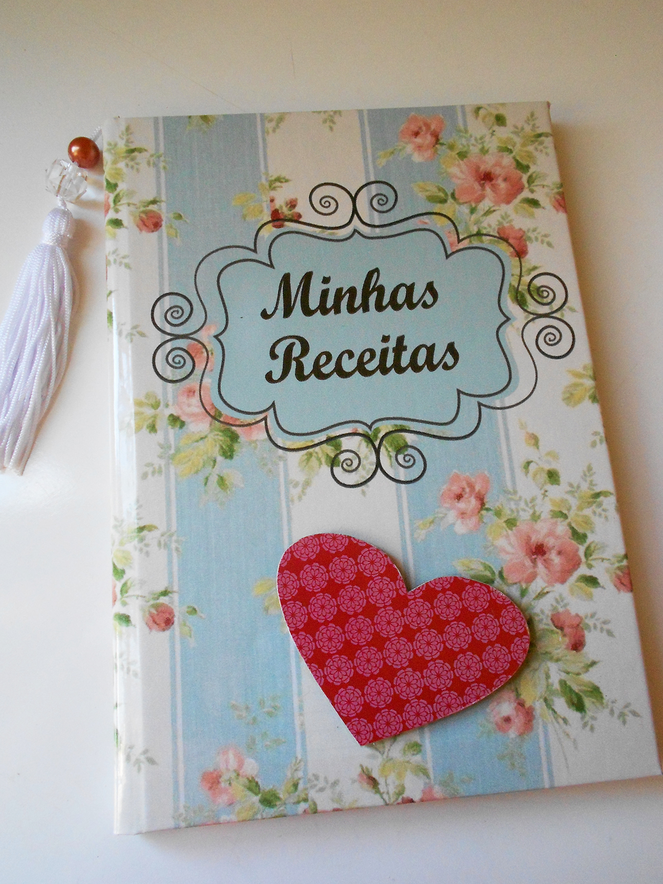 Caderno de receitas "Floral vintage" | Papel com Artes | Elo7