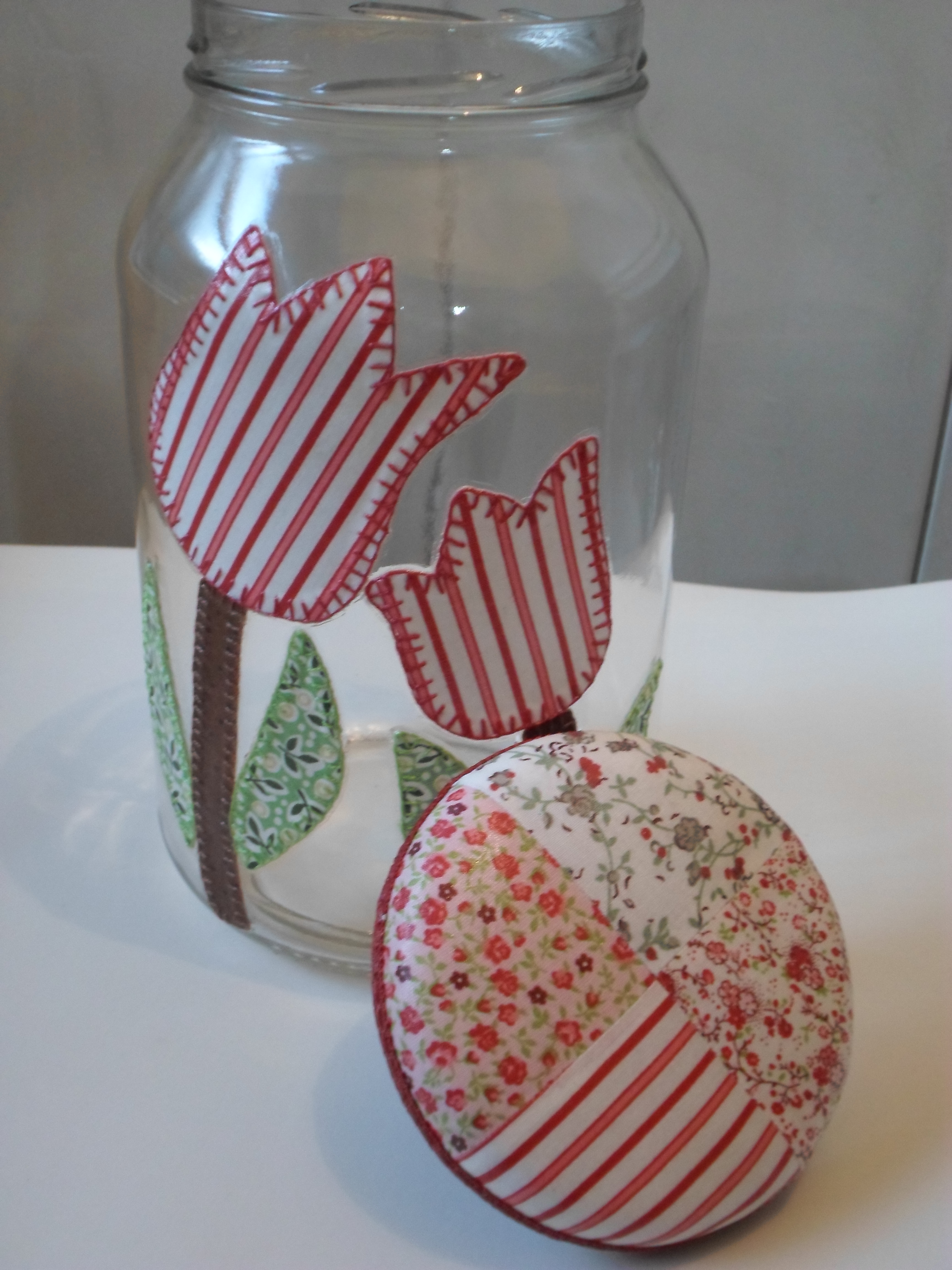 Pote de vidro patchwork em tecido Artesanatos da Amanda Elo7 Armario Baño Con Espejo ~ Pote de vidro patchwork em tecido Artesanatos da Amanda Elo7
