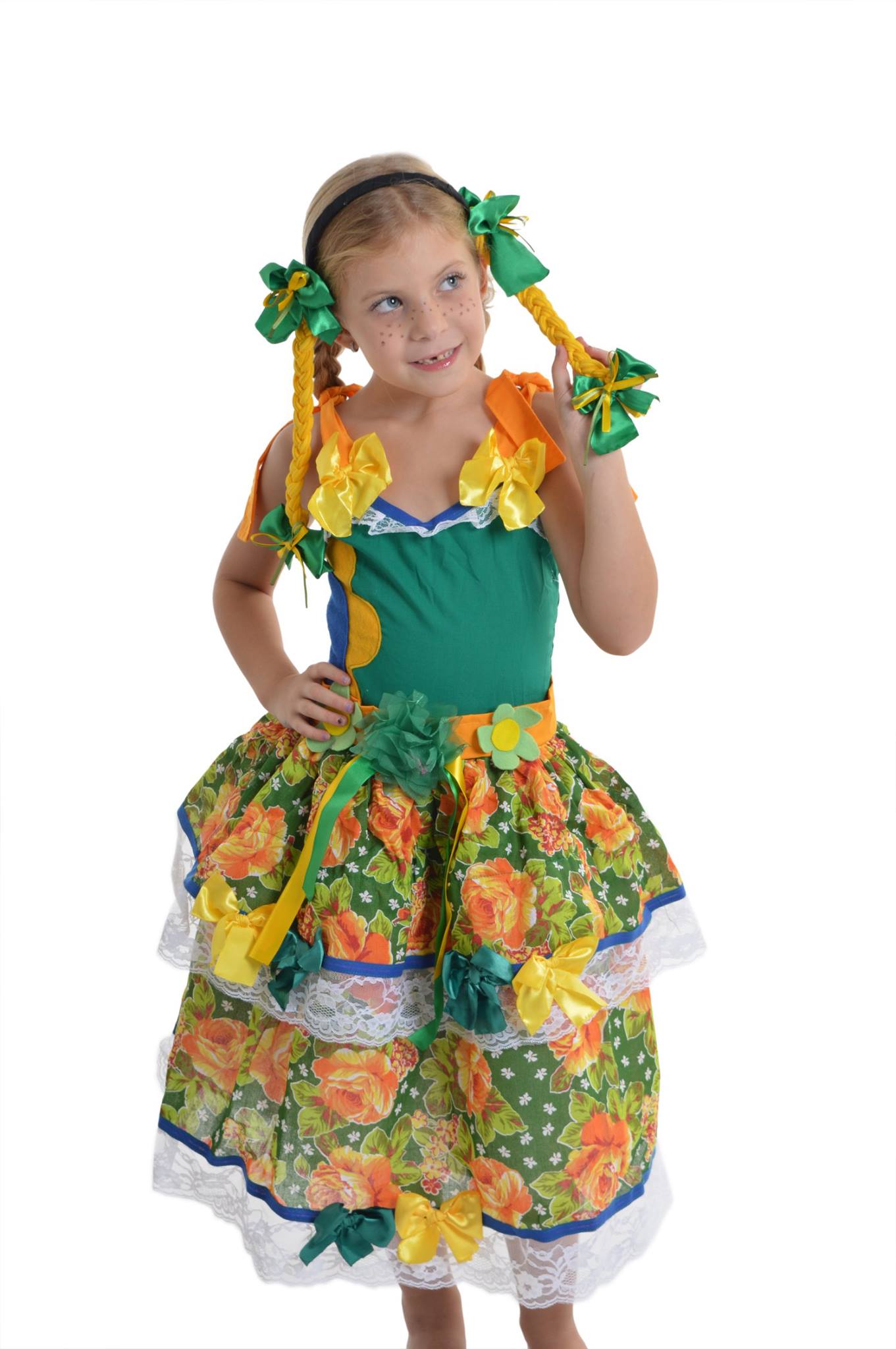 Vestido Caipira Girassol MultiFantasias Elo7 Artesanato Com Pneus Para Jardim ~ Vestido Caipira Girassol MultiFantasias Elo7
