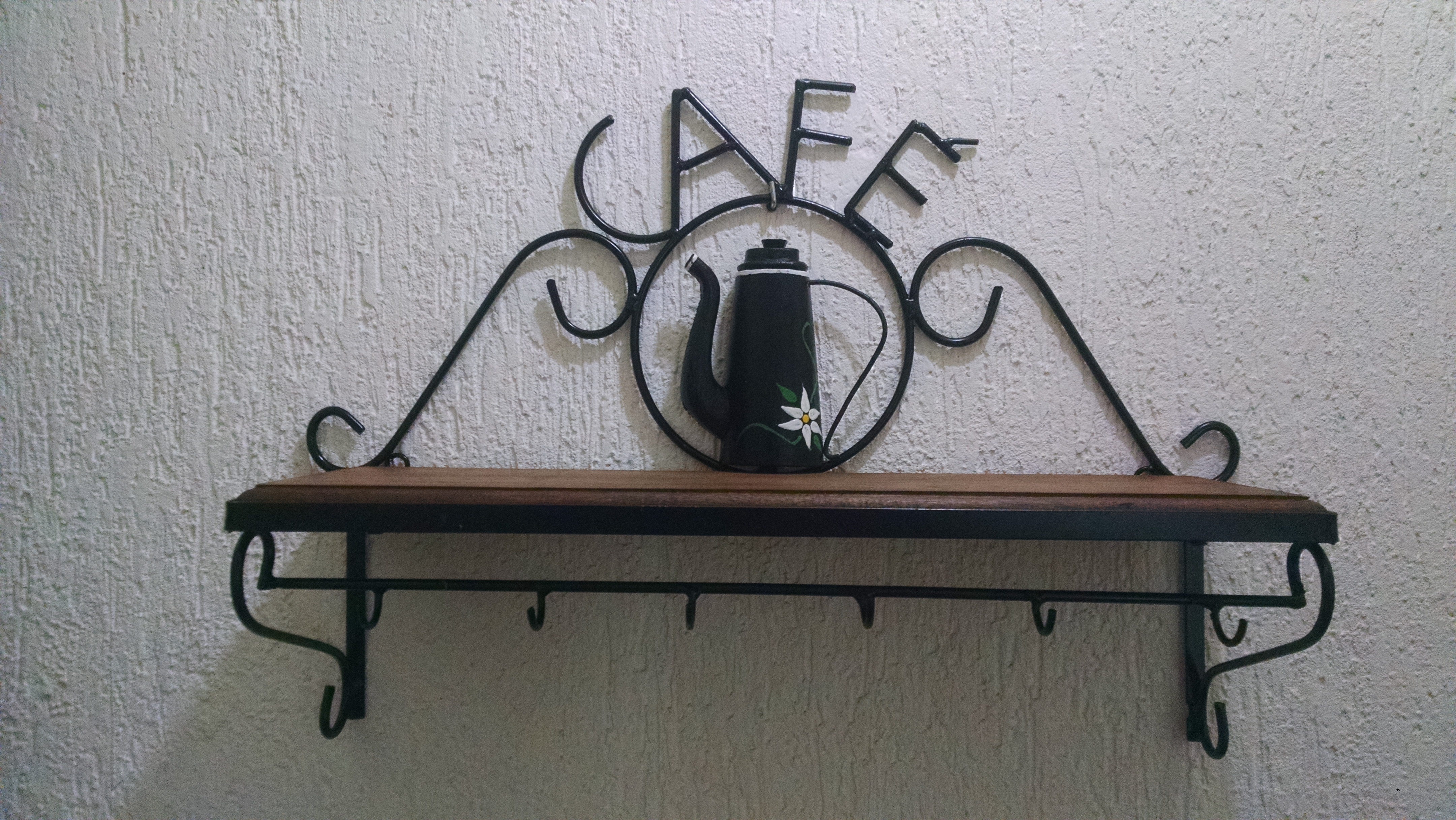 Prateleira Rústica Café Madeira e Ferro Arte Del rey Elo7 Armario Escritorio ~ Prateleira Rústica Café Madeira e Ferro Arte Del rey Elo7