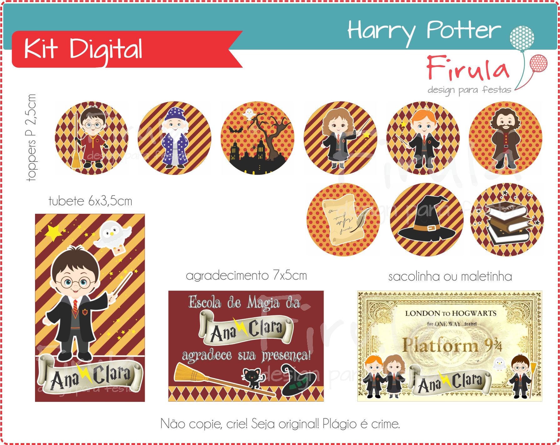 kit festa digital harry potter no elo7 firula festas 45e76d