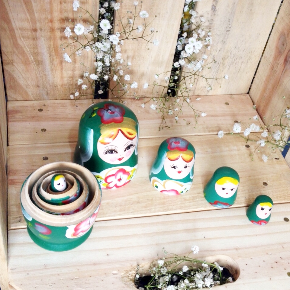 Matrioska de Madeira Boneca Russa Verde Objeto Legal Elo7 Armario Ropero Poco Fondo ~ Matrioska de Madeira Boneca Russa Verde Objeto Legal Elo7