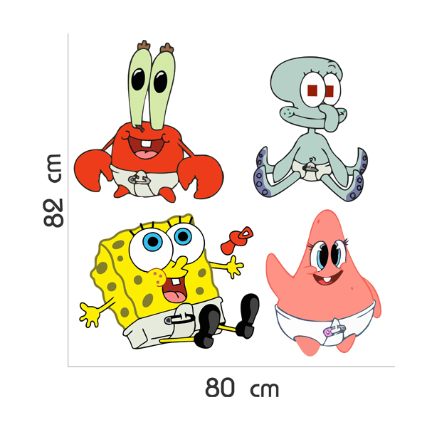 adesivo parede bob esponja patrick lula no elo7 inove brindes 589cdb