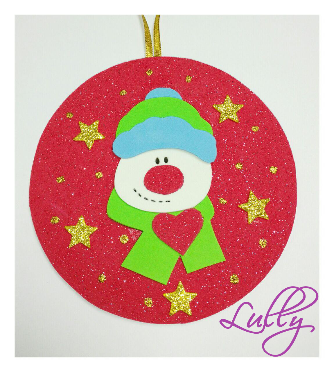 Enfeite de Natal em EVA e Cd reciclado Lully Elo7 Enfeite De Natal ~ Enfeite de Natal em EVA e Cd reciclado Lully Elo7