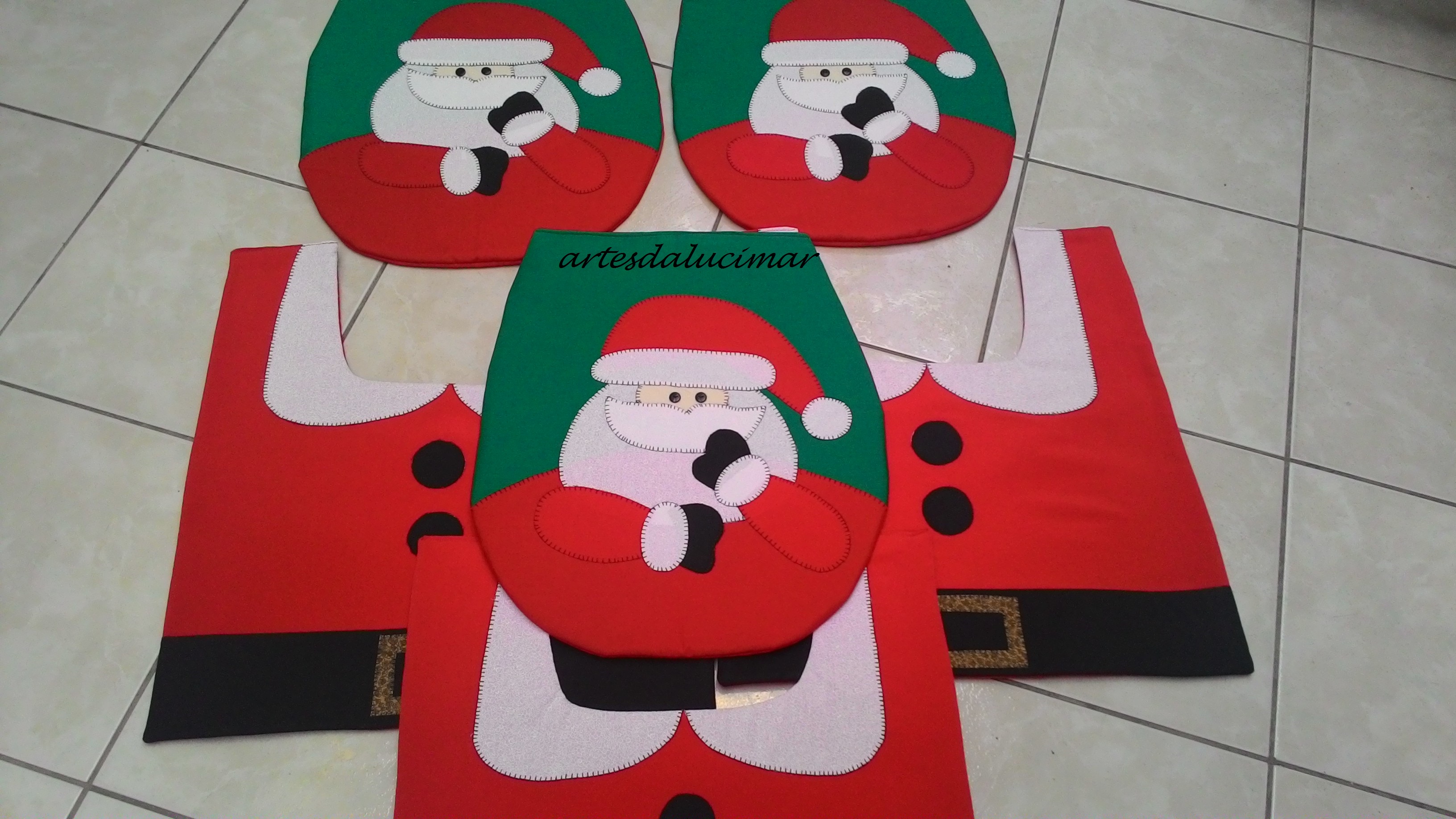 Conjunto Tapete Banheiro Natal 2 Pecas