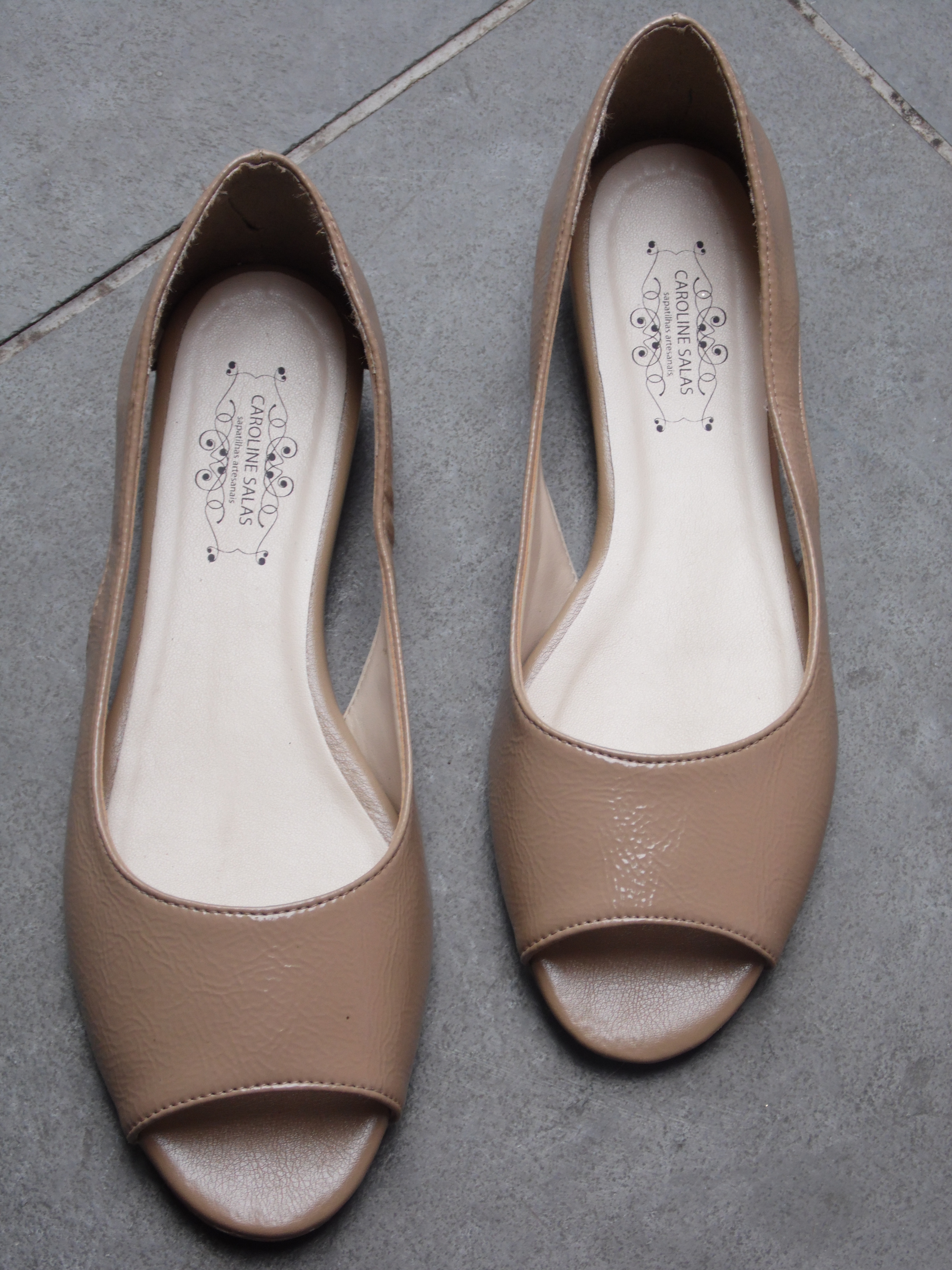 peep toe sapatilha