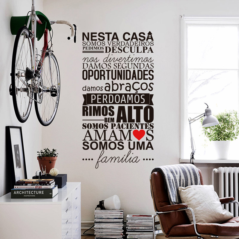 Adesivo de Parede Frase Família bemcolar Elo7 Adesivo Anticoncepcional Valor ~ Adesivo de Parede Frase Família bemcolar Elo7