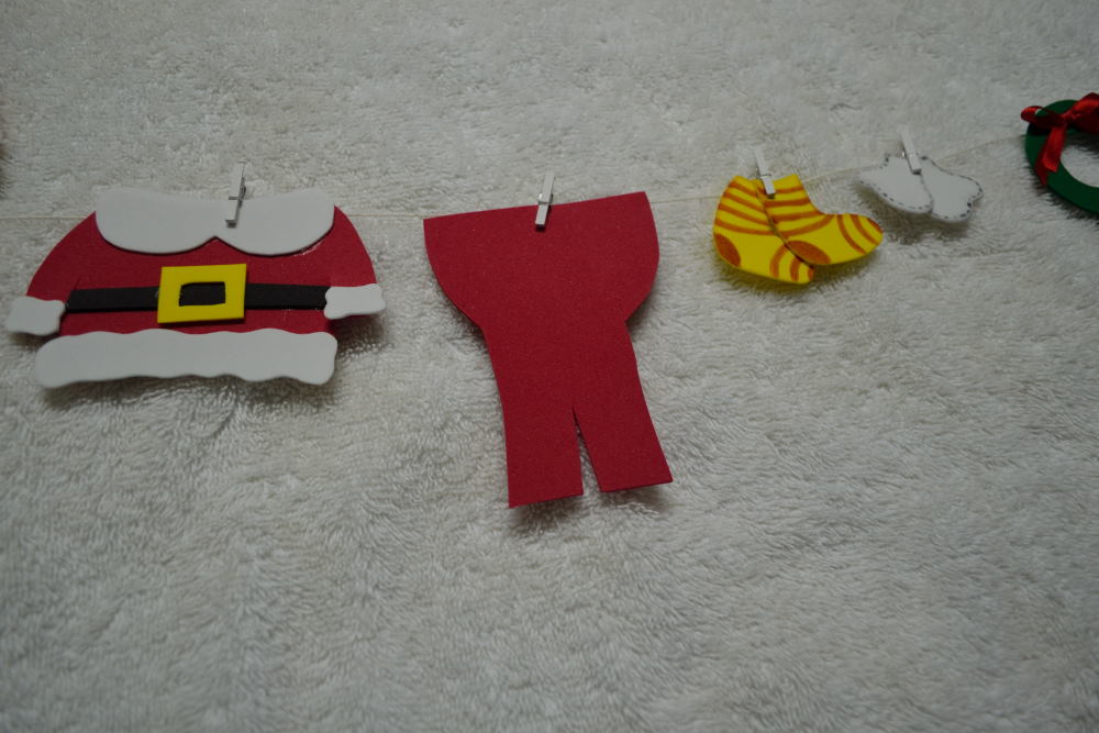 Enfeite Varal de Roupas Papai Noel JDJ Artesanato Elo7 Enfeite De Roupa ~ Enfeite Varal de Roupas Papai Noel JDJ Artesanato Elo7