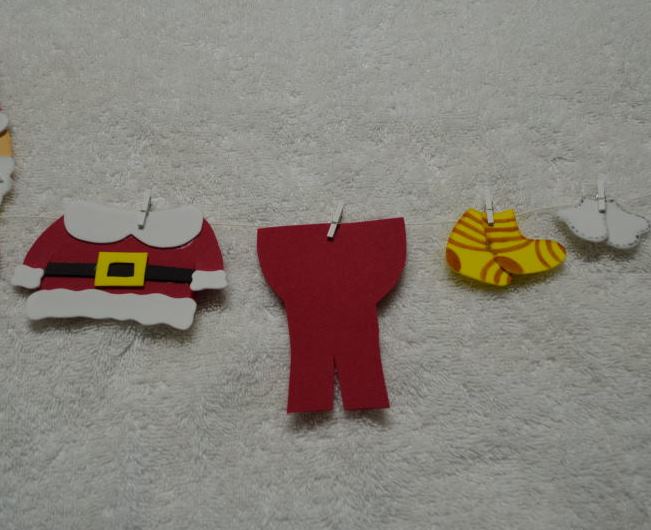Enfeite Varal de Roupas Papai Noel JDJ Artesanato Elo7 Enfeite De Roupa ~ Enfeite Varal de Roupas Papai Noel JDJ Artesanato Elo7