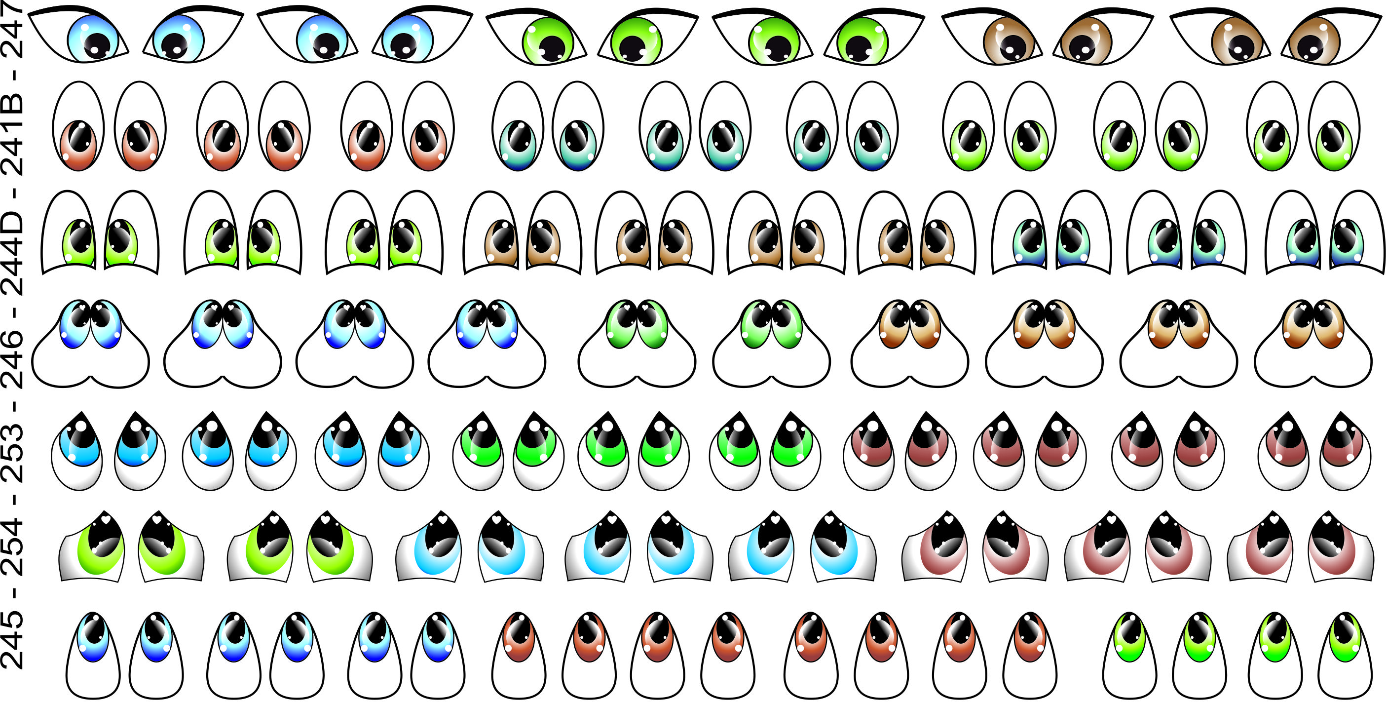 Adesivos de olhos combo 1 M Monicarts Elo7 Artesanato Em Tiradentes Mg ~ Adesivos de olhos combo 1 M Monicarts Elo7