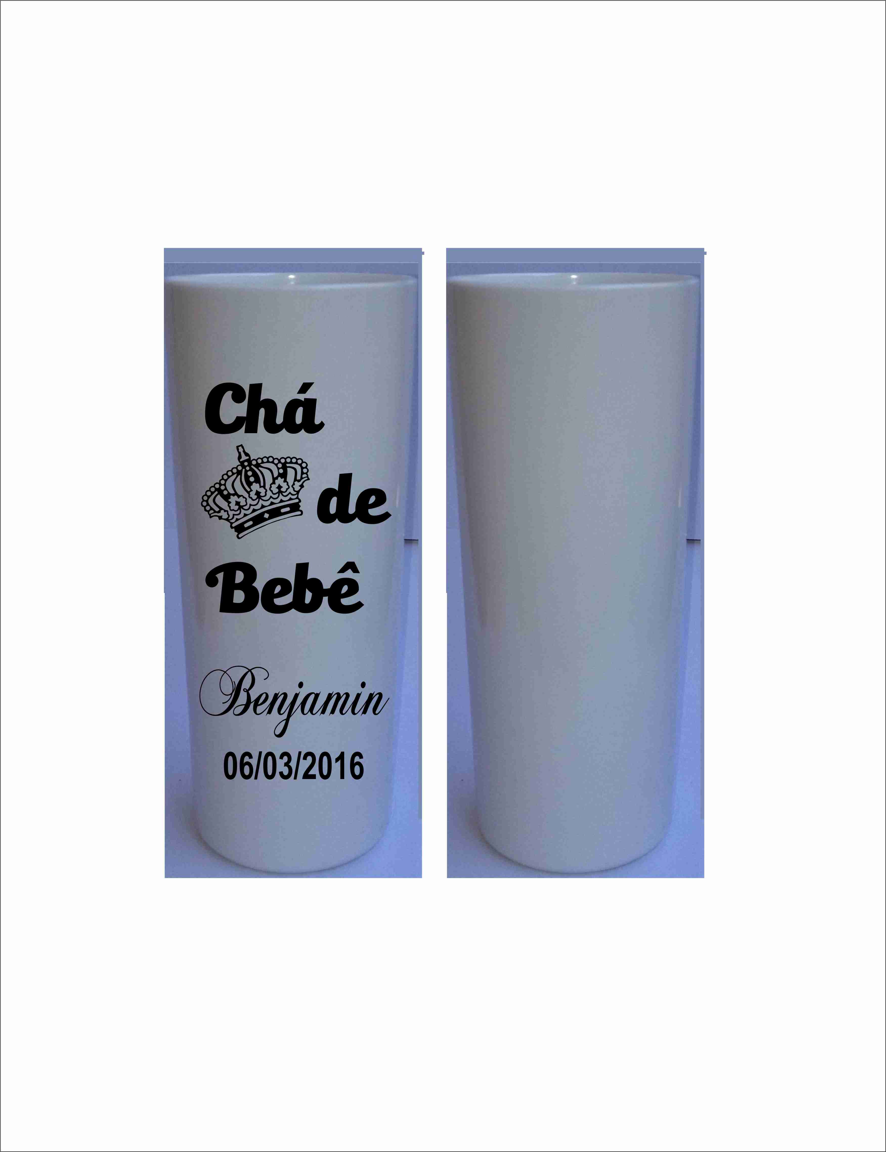 Copo personalizado long Chá de Bebê  Jujuta Brindes  Elo7