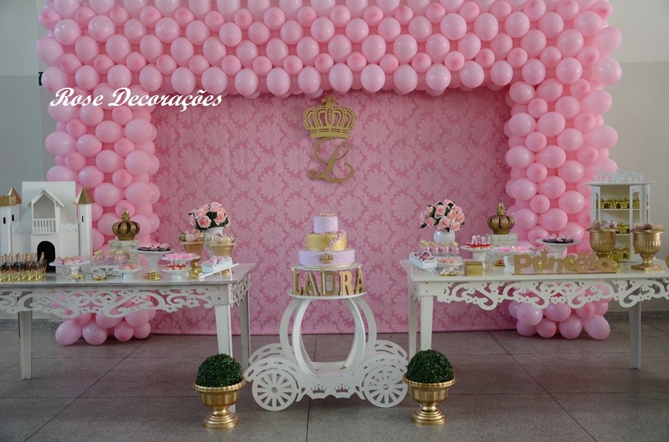 Decoraç u00e3o de festa Realeza Rose Decorações e lembrancinhas Elo7 -> Decoração De Festa Infantil Realeza Luxo Decoraç u00e3o de festa Realeza Rose Decorações e lembrancinhas Elo7 -> Decoração De Festa Infantil Realeza Luxo