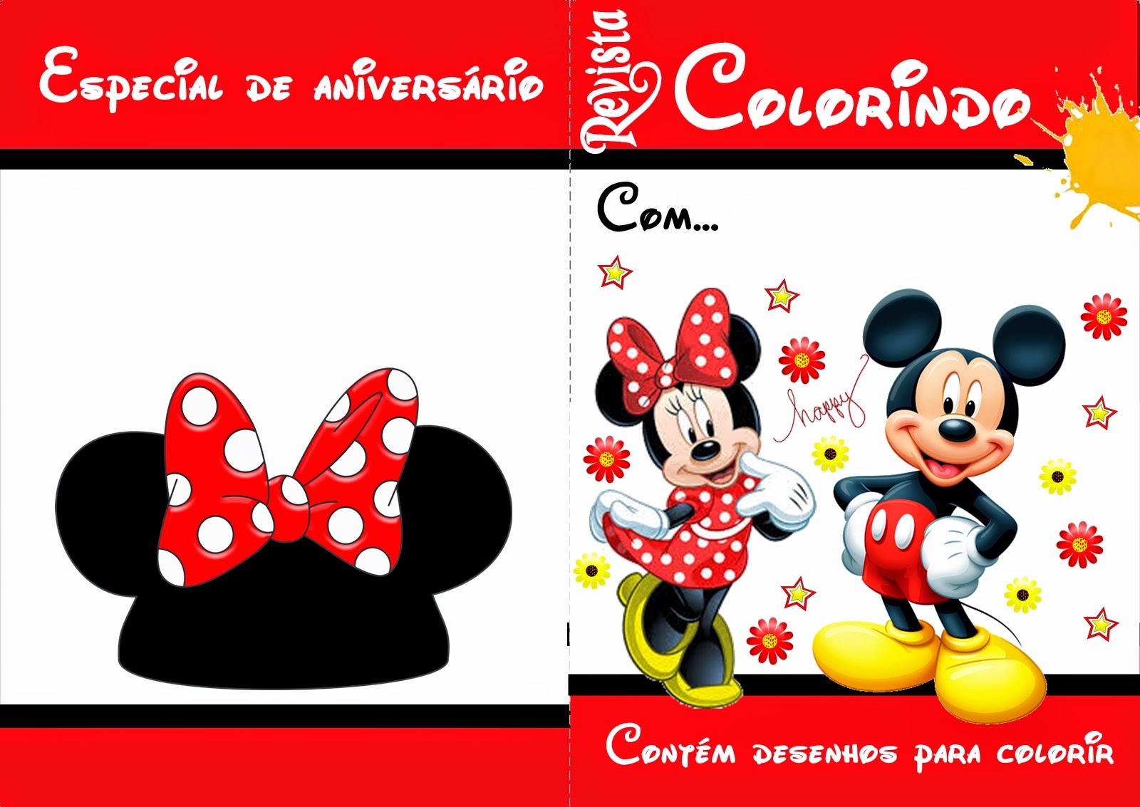 kit de colorir do mickey ou minnie no elo7 cri cri brindes 64fb41