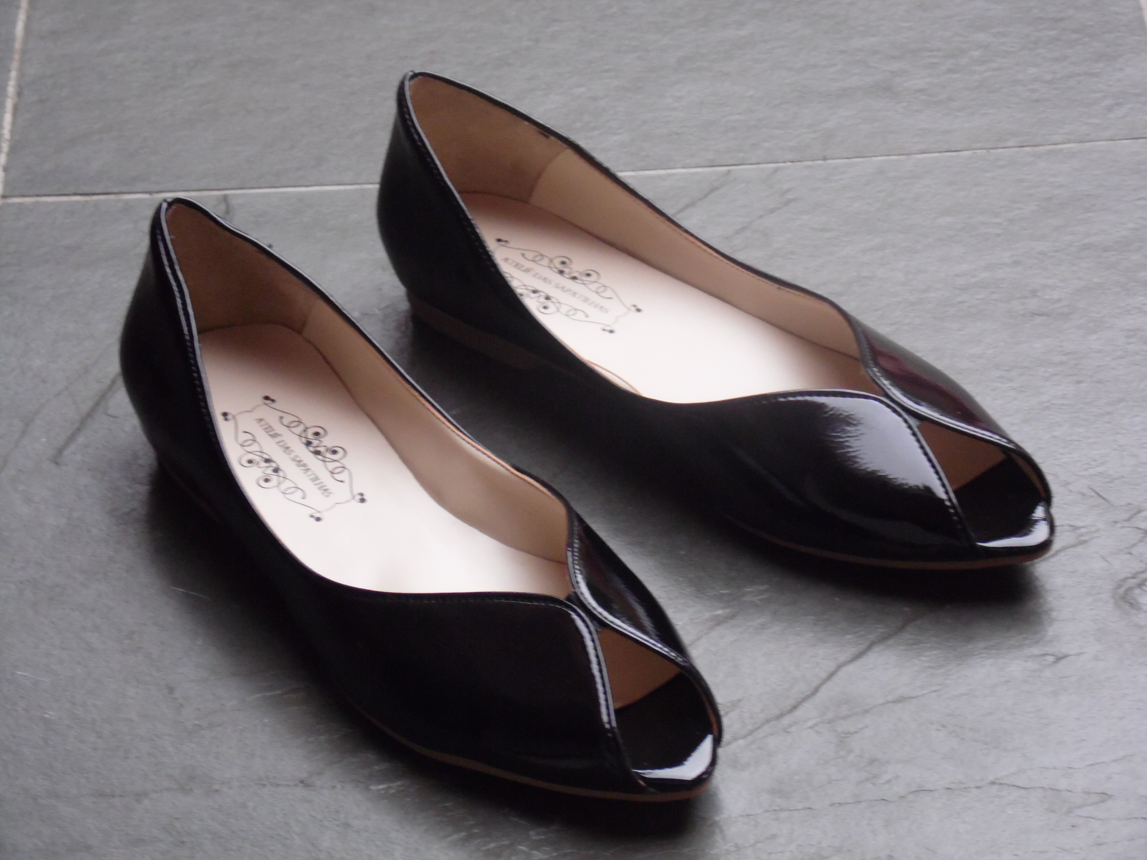 peep toe sapatilha