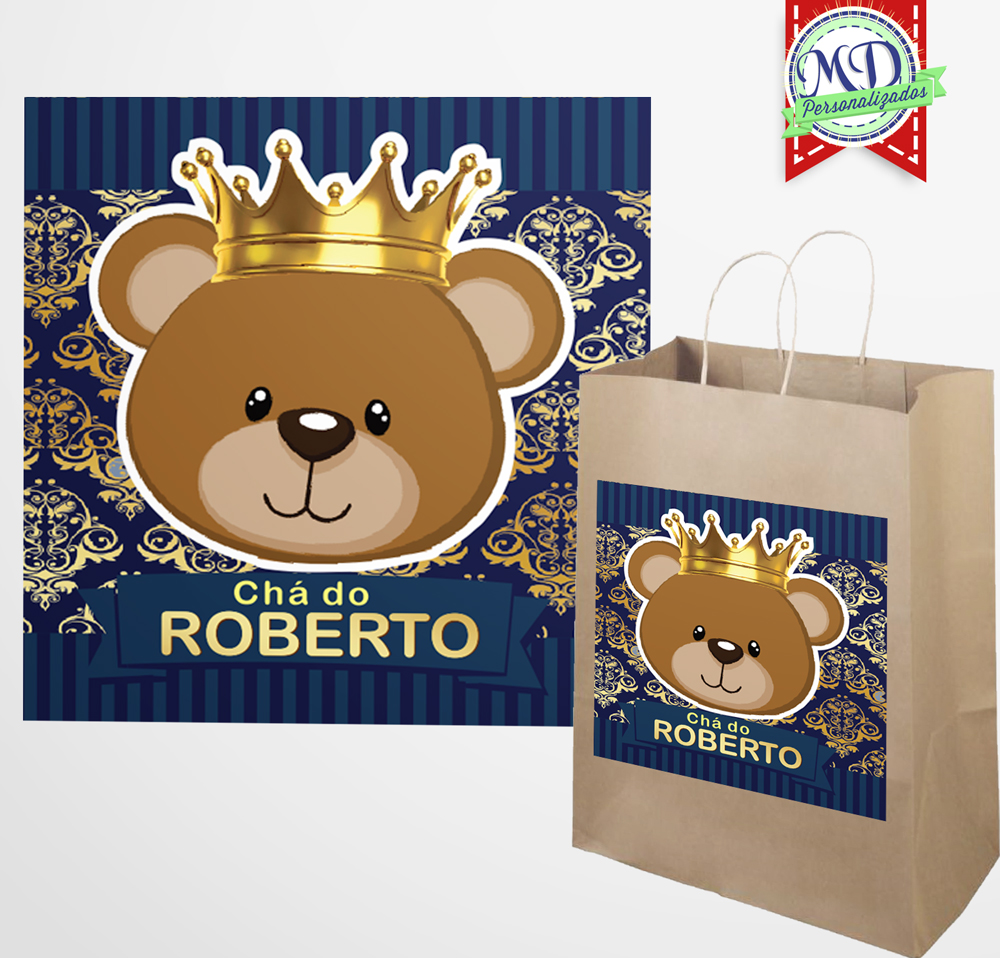 Adesivo Sacola Ursinho Príncipe Mundo dos Personalizados (MD) Elo7 Adesivos De Orixás Para Carros ~ Adesivo Sacola Ursinho Príncipe Mundo dos Personalizados (MD) Elo7