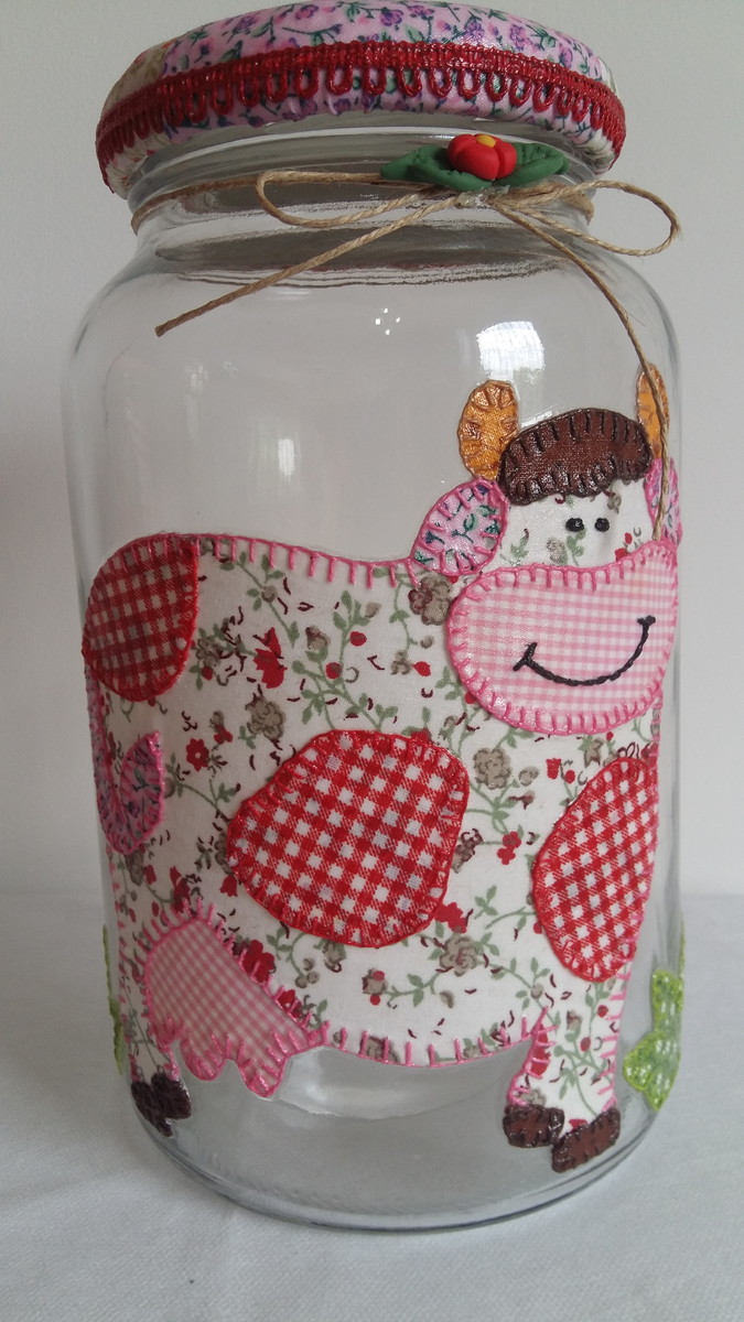 Pote patchwork com decoupage tecido no Elo7 Artesanatos da Amanda (65CC62) Armario Baño Con Espejo ~ Pote patchwork com decoupage tecido no Elo7 Artesanatos da Amanda (65CC62)
