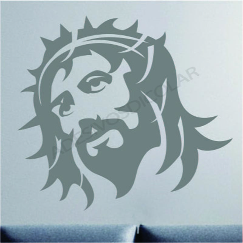 Adesivo Decorativo Parede Rosto de Jesus no Elo7 Armario Planejado Para Quarto Casal Pequeno ~ Adesivo Decorativo Parede Rosto de Jesus no Elo7