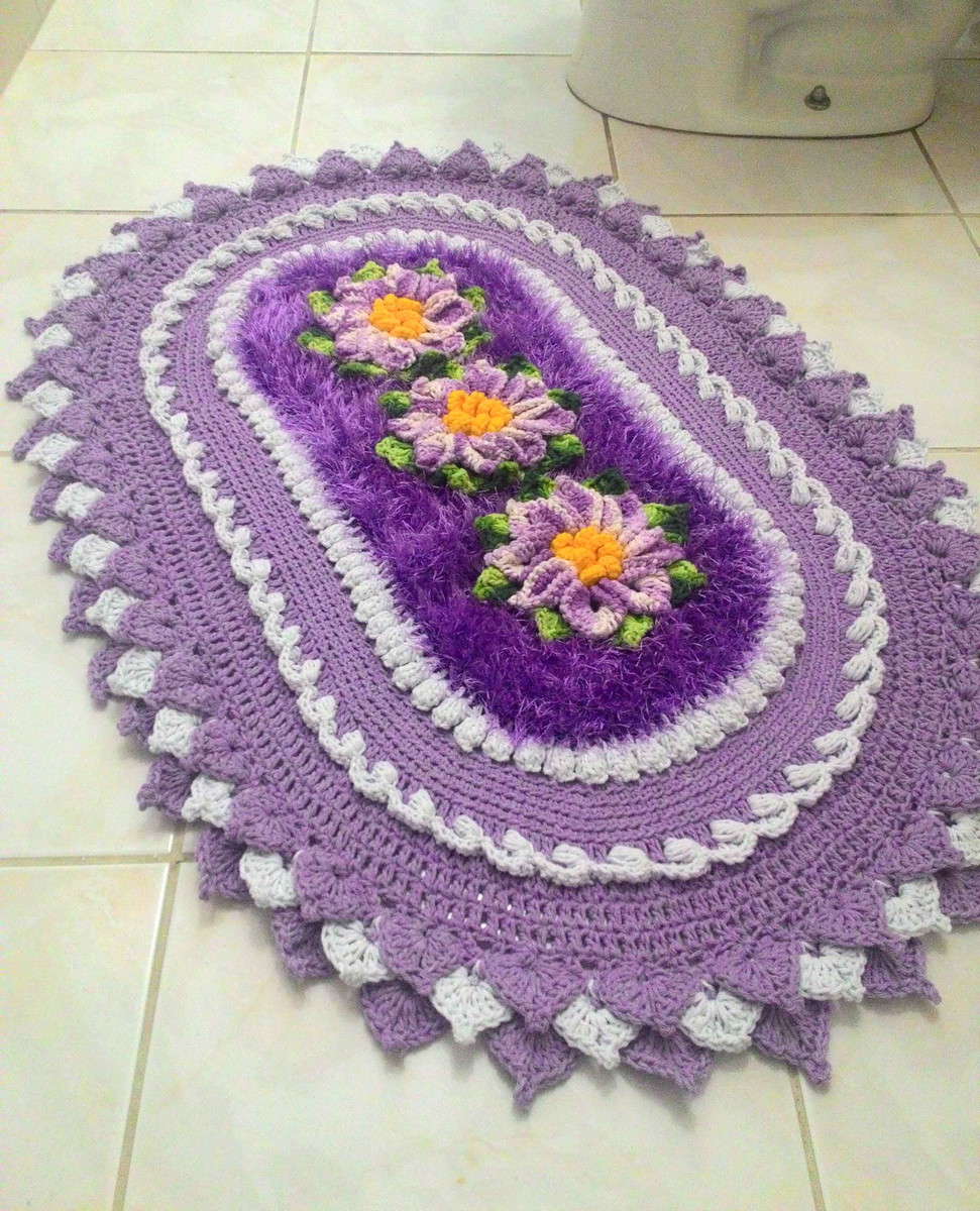 Resultado de imagem para tapete em croche