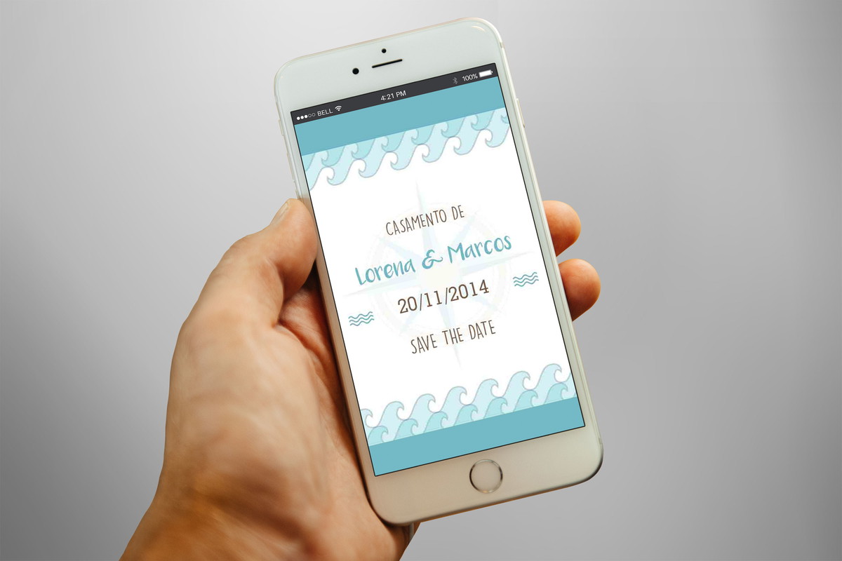 save the date convite digital praia no elo7 sinequa convites