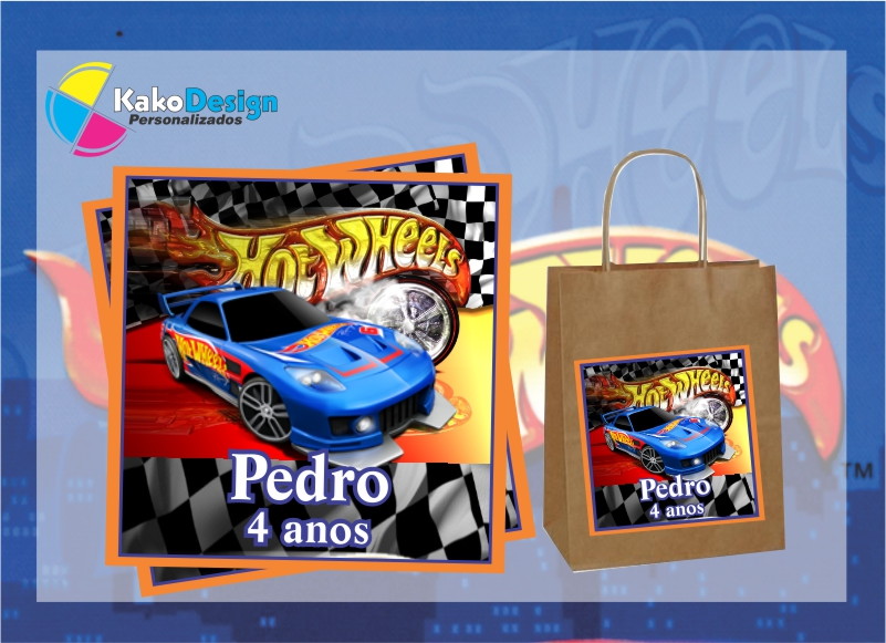 SACOLA PLASTICA HOT WHEELS - Comprar em Loja Festejando