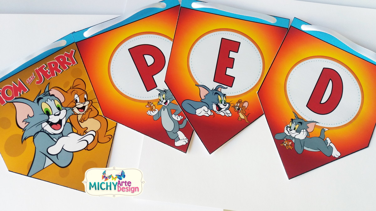 bandeirola varal tom jerry no elo7 michy arte design 6d4f9c