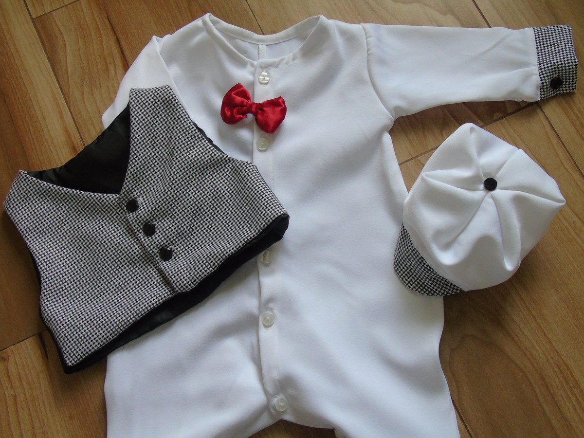 Roupa Social Bebe Branco - 4 peças  Tutti Frutti Baby  Elo7