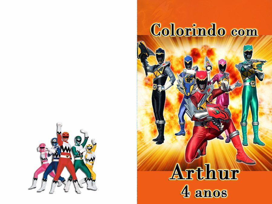 revista colorir power rangers 14x10 no elo7 tudo de festa galvão