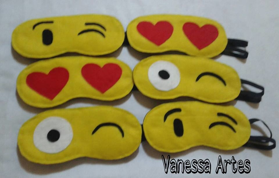 Máscara de dormir EMOJIS em feltro Fofuras da Nessa Arte em Feltro Elo7 Adesivo De Emagrecimento De Barriga ~ Máscara de dormir EMOJIS em feltro Fofuras da Nessa Arte em Feltro Elo7