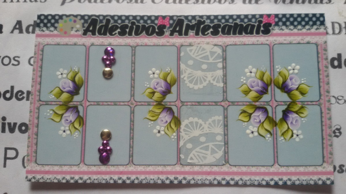 Adesivo Artesanal Flor e Jóia Poderosa Adesivos de Unhas Adesivo De Moto No Grau ~ Adesivo Artesanal Flor e Jóia Poderosa Adesivos de Unhas