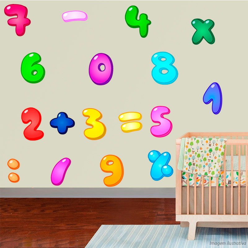 Adesivo Kit Infantil Numeros c 17 pcs VINIKO LOJA Elo7 Feirinha Artesanato Ponta Negra ~ Adesivo Kit Infantil Numeros c 17 pcs VINIKO LOJA Elo7