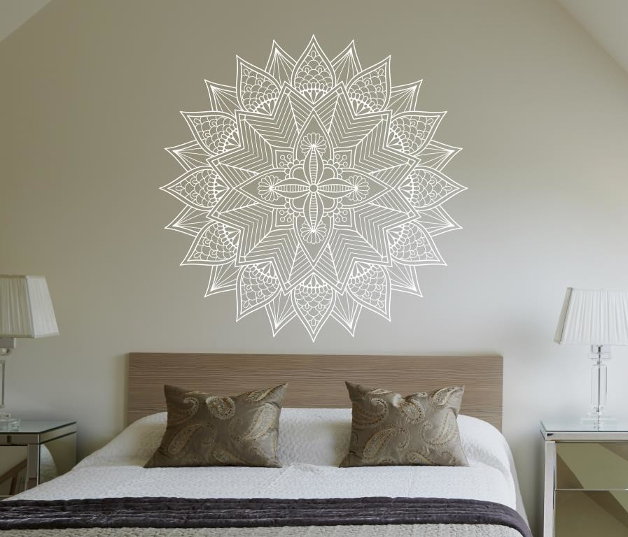 Adesivo de parede Mandala branca 60cm Lojadecoreacasa Armário Bartira Nas Casas Bahia ~ Adesivo de parede Mandala branca 60cm Lojadecoreacasa