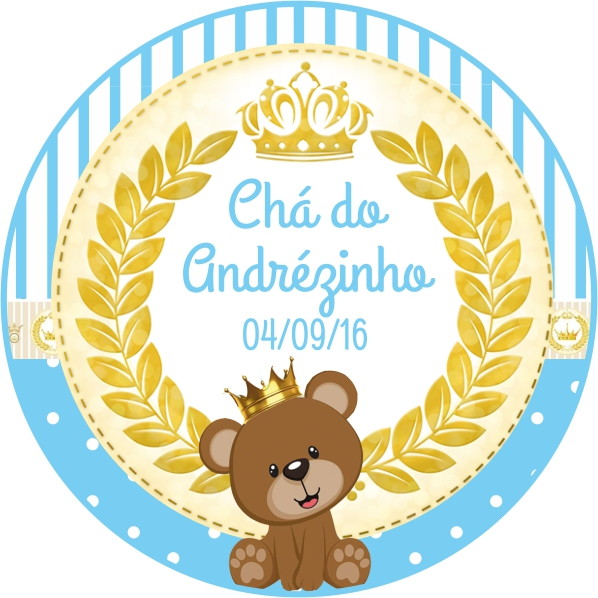 Tag e Adesivo Urso Principe no Elo7 Top mimos (799CDE) Adesivos De Orixás Para Carros ~ Tag e Adesivo Urso Principe no Elo7 Top mimos (799CDE)