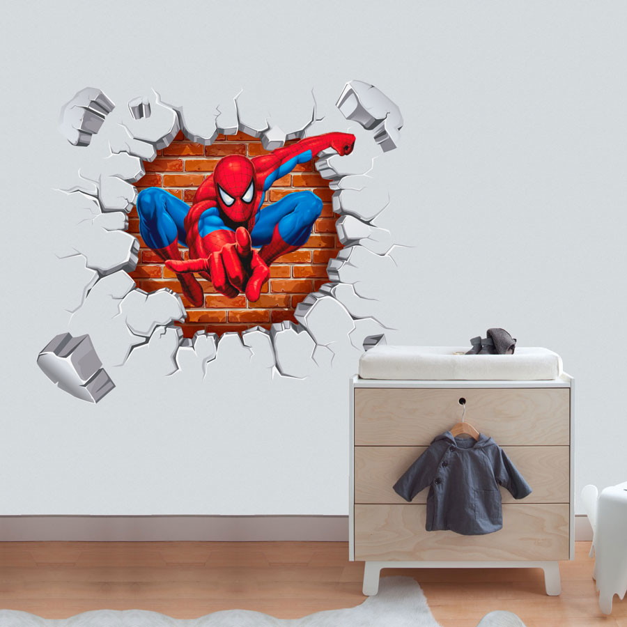 Adesivo de Parede Infantil Homem Aranha bemcolar Elo7 Aparador Redondo Para Sala ~ Adesivo de Parede Infantil Homem Aranha bemcolar Elo7