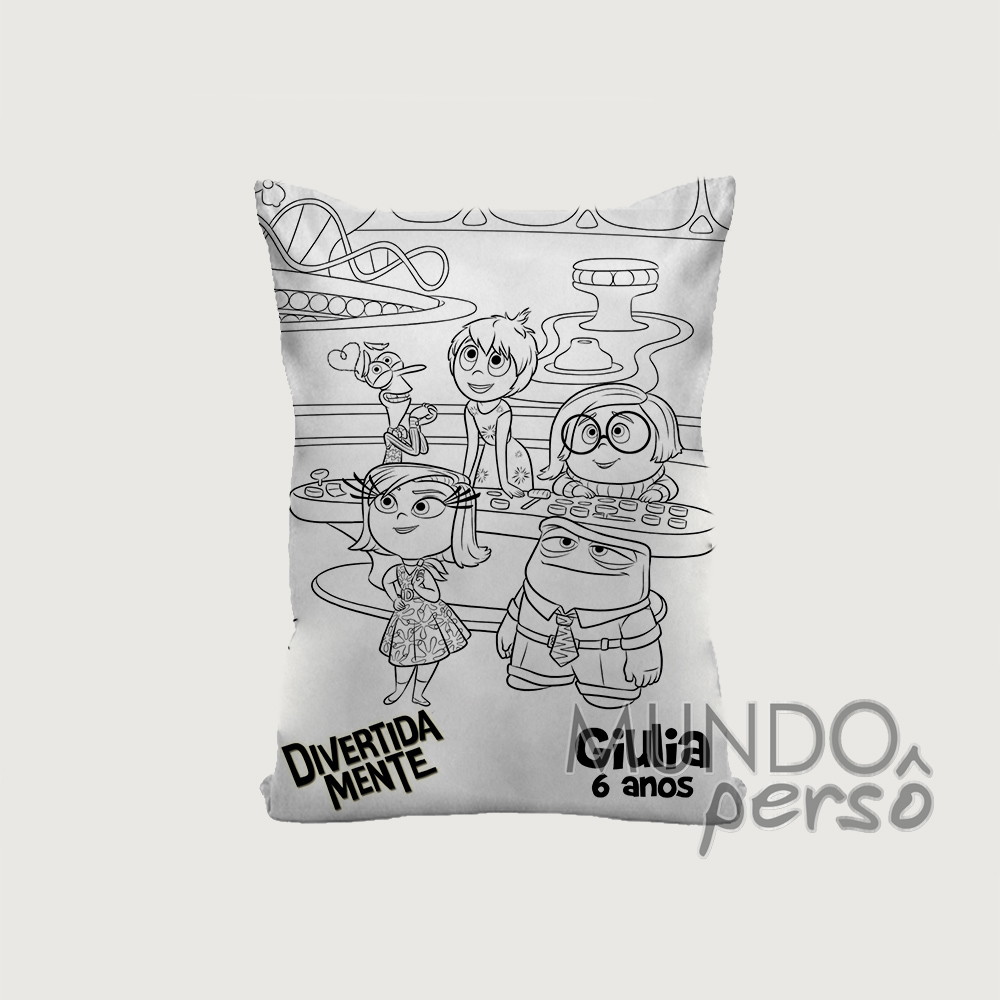 almofada para colorir divertida mente no elo7 mundo persô 7ac126
